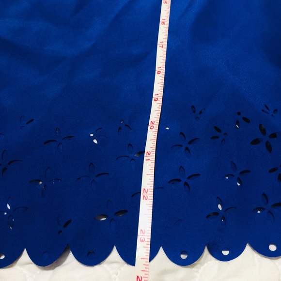 J.crew cobalt blue laser cut blouse - Picture 6 of 8